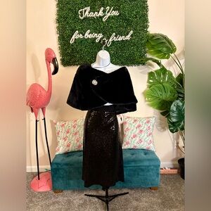 torrid Black Sequin Pencil Skirt